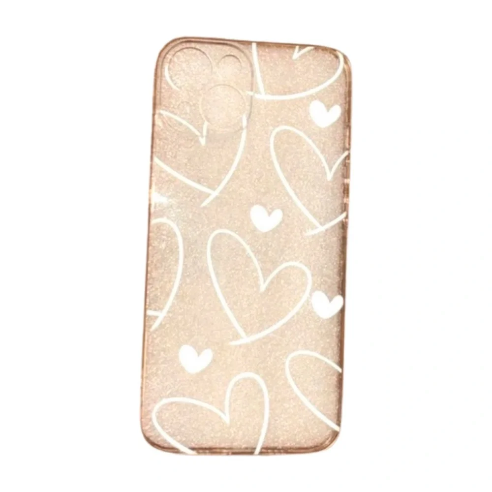 Bundle of 10 iPhone 13/14 Silicone Heart Case | Clear | NWT